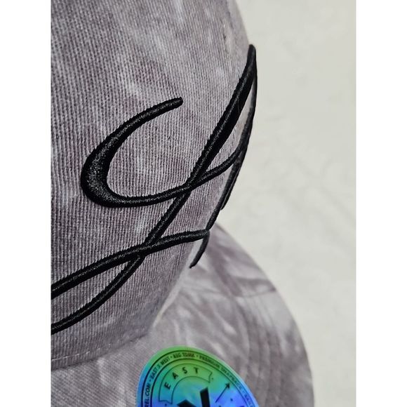 East X West 3D LIT Snapback Flatbill Urban Adjustable Hat Cap GRAY WHITE Splash - Picture 4 of 7
